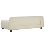vidaXL Pat de câini, crem, 90x53x30 cm, piele ecologică vidaXL Pat de câini, crem, 90x53x30 cm, piele ecologică
