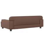 vidaXL Pat de câini, maro, 90x53x30 cm, piele ecologică vidaXL Pat de câini, maro, 90x53x30 cm, piele ecologică