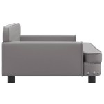 vidaXL Pat de câini, gri, 90x53x30 cm, piele ecologică vidaXL Pat de câini, gri, 90x53x30 cm, piele ecologică
