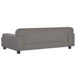 vidaXL Pat de câini, gri, 90x53x30 cm, piele ecologică vidaXL Pat de câini, gri, 90x53x30 cm, piele ecologică