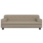 vidaXL Pat de câini, cappuccino, 90x53x30 cm, piele ecologică vidaXL Pat de câini, cappuccino, 90x53x30 cm, piele ecologică