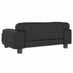 vidaXL Pat de câini, negru, 70x45x30 cm, piele ecologică vidaXL Pat de câini, negru, 70x45x30 cm, piele ecologică