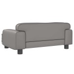 vidaXL Pat de câini, gri, 70x45x30 cm, piele ecologică vidaXL Pat de câini, gri, 70x45x30 cm, piele ecologică