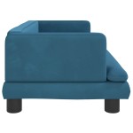 vidaXL Pat de câini, albastru, 80x45x30 cm, catifea vidaXL Pat de câini, albastru, 80x45x30 cm, catifea