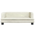 vidaXL Pat de câini, crem, 80x45x30 cm, catifea vidaXL Pat de câini, crem, 80x45x30 cm, catifea