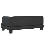vidaXL Pat de câini, negru, 80x45x30 cm, piele ecologică vidaXL Pat de câini, negru, 80x45x30 cm, piele ecologică