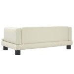 vidaXL Pat de câini, crem, 80x45x30 cm, piele ecologică vidaXL Pat de câini, crem, 80x45x30 cm, piele ecologică