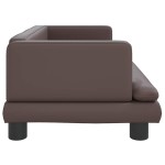 vidaXL Pat de câini, maro, 80x45x30 cm, piele ecologică vidaXL Pat de câini, maro, 80x45x30 cm, piele ecologică