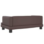 vidaXL Pat de câini, maro, 80x45x30 cm, piele ecologică vidaXL Pat de câini, maro, 80x45x30 cm, piele ecologică