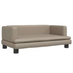 vidaXL Pat de câini, cappuccino, 80x45x30 cm, piele ecologică vidaXL Pat de câini, cappuccino, 80x45x30 cm, piele ecologică