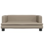 vidaXL Pat de câini, cappuccino, 80x45x30 cm, piele ecologică vidaXL Pat de câini, cappuccino, 80x45x30 cm, piele ecologică