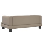 vidaXL Pat de câini, cappuccino, 80x45x30 cm, piele ecologică vidaXL Pat de câini, cappuccino, 80x45x30 cm, piele ecologică