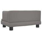 vidaXL Pat de câini, gri, 60x40x30 cm, piele ecologică vidaXL Pat de câini, gri, 60x40x30 cm, piele ecologică