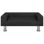 vidaXL Pat de câini, negru, 70x45x26,5 cm, catifea vidaXL Pat de câini, negru, 70x45x26,5 cm, catifea