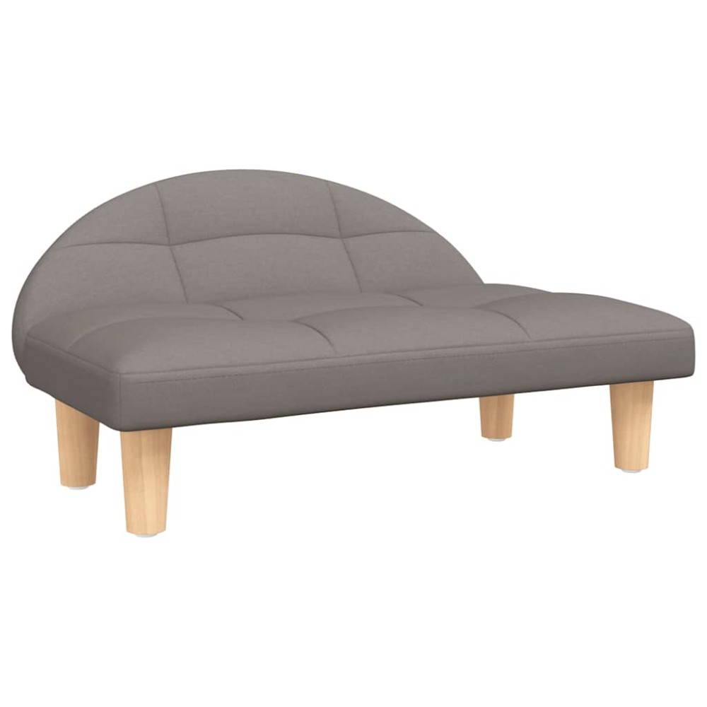vidaXL Pat de câini, gri taupe, 70x52x30 cm, material textil