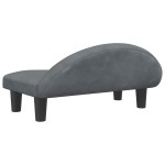 vidaXL Pat de câini, gri închis, 70x52x30 cm, catifea vidaXL Pat de câini, gri închis, 70x52x30 cm, catifea