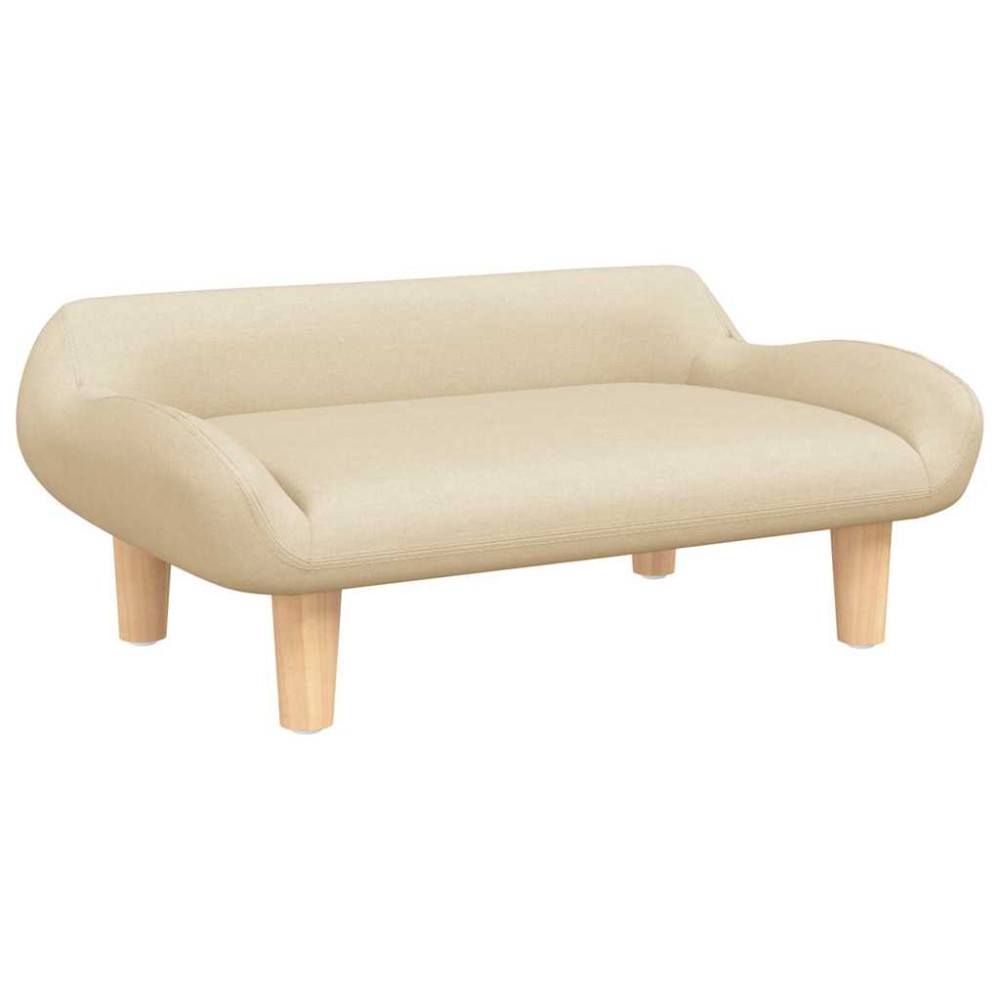 vidaXL Pat de câini, crem, 70x40x24 cm, material textil