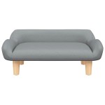 vidaXL Pat de câini, gri deschis, 70x40x24 cm, material textil