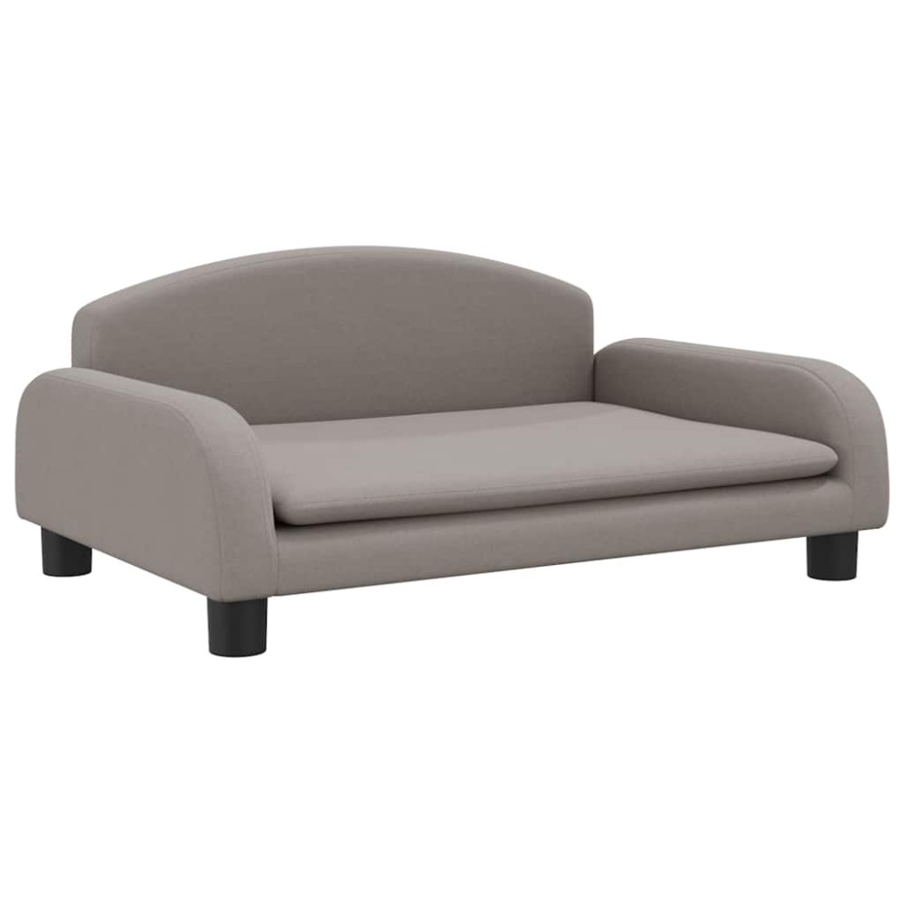 vidaXL Pat de câini, gri taupe, 70x45x30 cm, textil