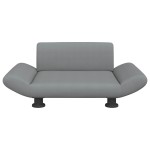 vidaXL Pat de câini, gri deschis, 70x45x28 cm, material textil