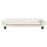 vidaXL Pat de câini, crem, 100x50x21 cm, catifea vidaXL Pat de câini, crem, 100x50x21 cm, catifea