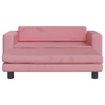 vidaXL Pat pentru câini cu extensie, roz, 100x50x30 cm, catifea vidaXL Pat pentru câini cu extensie, roz, 100x50x30 cm, catifea