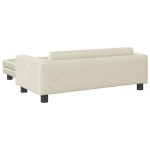vidaXL Pat pentru câini cu extensie, crem, 100x50x30 cm, catifea vidaXL Pat pentru câini cu extensie, crem, 100x50x30 cm, catifea