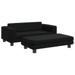 vidaXL Pat pentru câini cu extensie, negru, 100x50x30 cm, piele eco vidaXL Pat pentru câini cu extensie, negru, 100x50x30 cm, piele eco