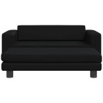 vidaXL Pat pentru câini cu extensie, negru, 100x50x30 cm, piele eco vidaXL Pat pentru câini cu extensie, negru, 100x50x30 cm, piele eco