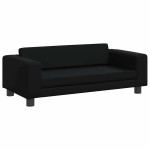vidaXL Pat pentru câini cu extensie, negru, 100x50x30 cm, piele eco vidaXL Pat pentru câini cu extensie, negru, 100x50x30 cm, piele eco