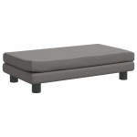 vidaXL Pat pentru câini cu extensie, gri, 100x50x30 cm, piele eco
