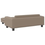 vidaXL Pat pentru câini cu extensie cappuccino 100x50x30 cm piele eco vidaXL Pat pentru câini cu extensie cappuccino 100x50x30 cm piele eco