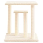 vidaXL Stâlpi de zgâriat pentru pisici cu platforme, crem, 50 cm vidaXL Stâlpi de zgâriat pentru pisici cu platforme, crem, 50 cm