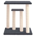 vidaXL Stâlpi de zgâriat pentru pisici cu platforme, gri închis, 50 cm vidaXL Stâlpi de zgâriat pentru pisici cu platforme, gri închis, 50 cm