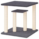 vidaXL Stâlpi de zgâriat pentru pisici cu platforme, gri închis, 50 cm vidaXL Stâlpi de zgâriat pentru pisici cu platforme, gri închis, 50 cm
