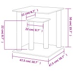 vidaXL Stâlpi de zgâriat pentru pisici cu platforme, gri închis, 50 cm vidaXL Stâlpi de zgâriat pentru pisici cu platforme, gri închis, 50 cm