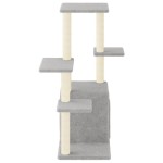 vidaXL Ansamblu pisici, stâlpi din funie sisal, gri deschis, 97,5 cm vidaXL Ansamblu pisici, stâlpi din funie sisal, gri deschis, 97,5 cm