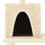 vidaXL Ansamblu de pisici cu stâlpi din funie de sisal, crem, 167 cm vidaXL Ansamblu de pisici cu stâlpi din funie de sisal, crem, 167 cm