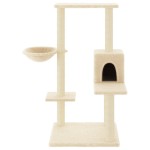 vidaXL Ansamblu de pisici cu stâlpi din funie de sisal, crem, 95 cm vidaXL Ansamblu de pisici cu stâlpi din funie de sisal, crem, 95 cm