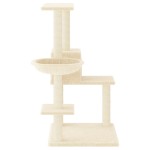 vidaXL Ansamblu de pisici cu stâlpi din funie de sisal, crem, 95 cm vidaXL Ansamblu de pisici cu stâlpi din funie de sisal, crem, 95 cm