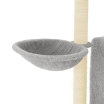 vidaXL Ansamblu pisici, stâlpi din funie sisal, gri deschis, 96,5 cm vidaXL Ansamblu pisici, stâlpi din funie sisal, gri deschis, 96,5 cm