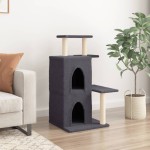 vidaXL Ansamblu de pisici, stâlpi din funie sisal, gri închis, 97 cm vidaXL Ansamblu de pisici, stâlpi din funie sisal, gri închis, 97 cm