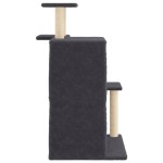 vidaXL Ansamblu de pisici, stâlpi din funie sisal, gri închis, 97 cm vidaXL Ansamblu de pisici, stâlpi din funie sisal, gri închis, 97 cm