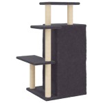 vidaXL Ansamblu de pisici, stâlpi din funie sisal, gri închis, 97 cm vidaXL Ansamblu de pisici, stâlpi din funie sisal, gri închis, 97 cm