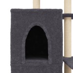 vidaXL Ansamblu de pisici, stâlpi din funie sisal, gri închis, 97 cm vidaXL Ansamblu de pisici, stâlpi din funie sisal, gri închis, 97 cm
