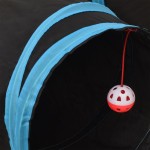 vidaXL Tunel pentru pisici 3 căi, negru și albastru, 90 cm, poliester vidaXL Tunel pentru pisici 3 căi, negru și albastru, 90 cm, poliester