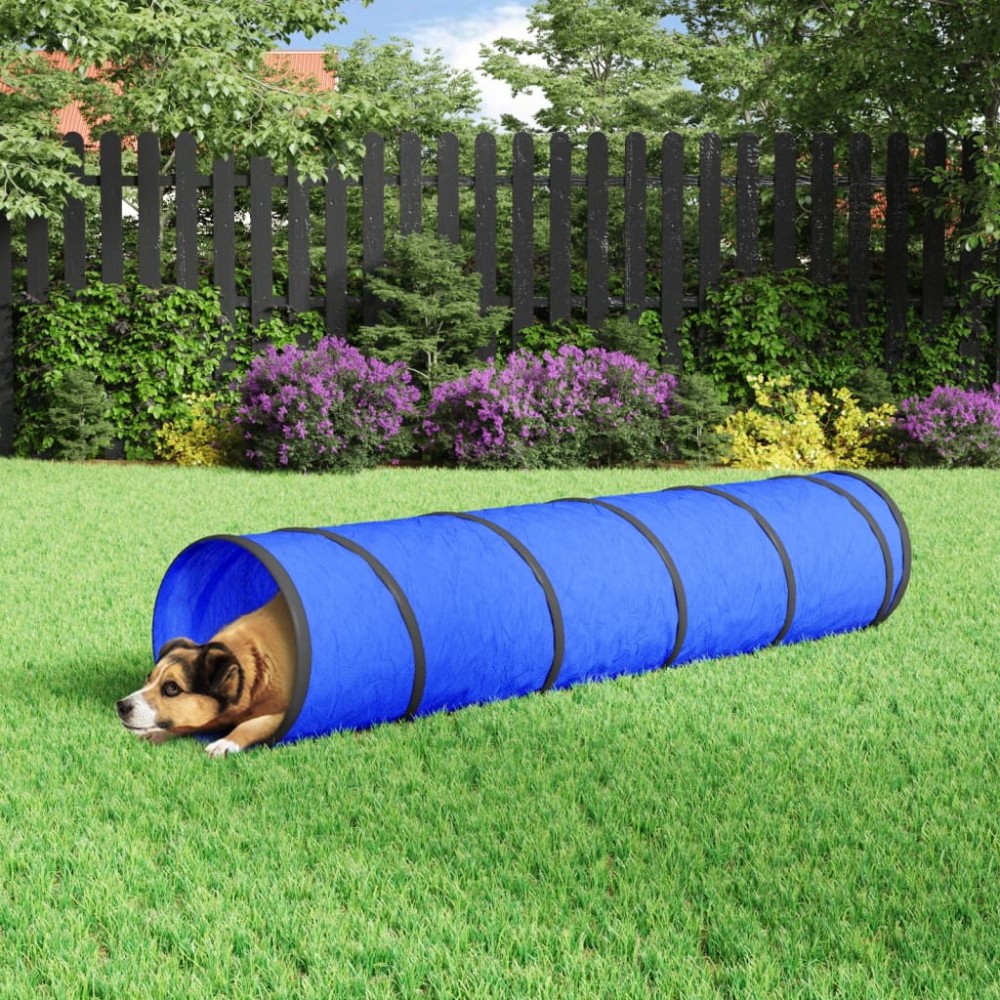 vidaXL Tunel pentru câini, albastru, Ø 40x200 cm, poliester