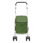 vidaXL Cărucior pliabil pentru câini, verde, 100x49x96 cm, pânză vidaXL Cărucior pliabil pentru câini, verde, 100x49x96 cm, pânză