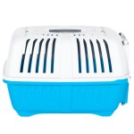 vidaXL Cutie transport animale alb/albastru 48x31,5x33cm polipropilenă vidaXL Cutie transport animale alb/albastru 48x31,5x33cm polipropilenă