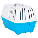 vidaXL Cutie transport animale alb/albastru 48x31,5x33cm polipropilenă vidaXL Cutie transport animale alb/albastru 48x31,5x33cm polipropilenă